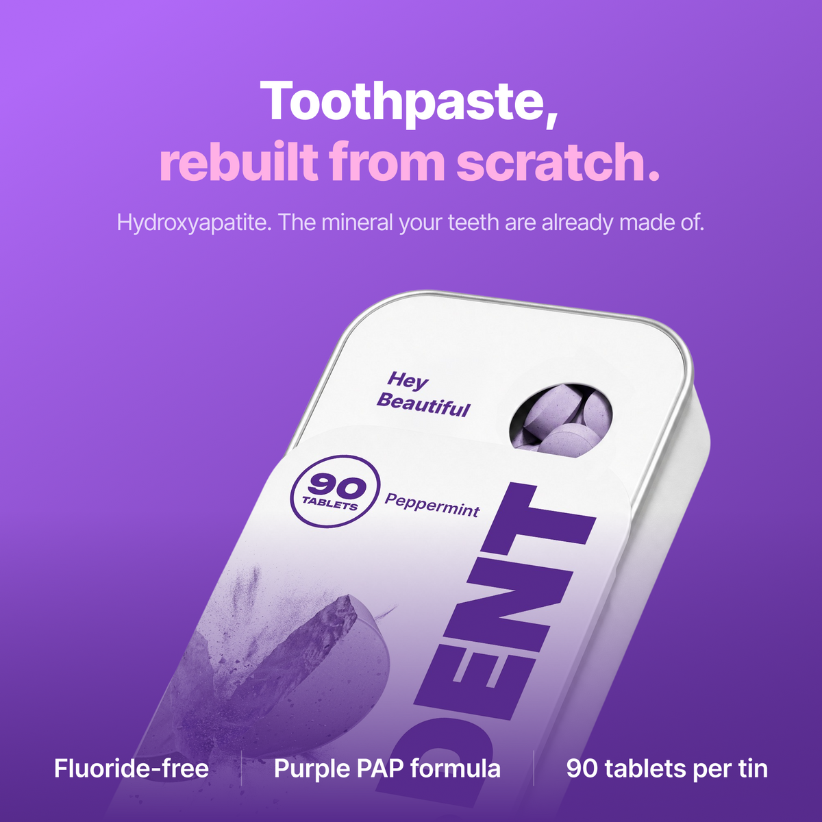 Purple Toothpaste Tablets | Hydroxyapatite + PAP
