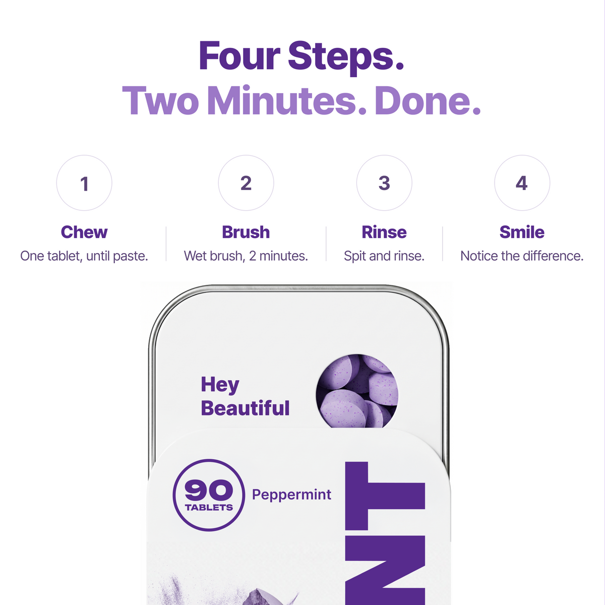 Purple Toothpaste Tablets | Hydroxyapatite + PAP