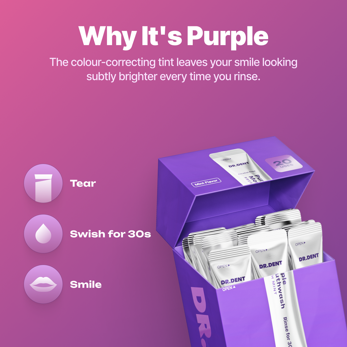 DR.DENT Purple Whitening Strips